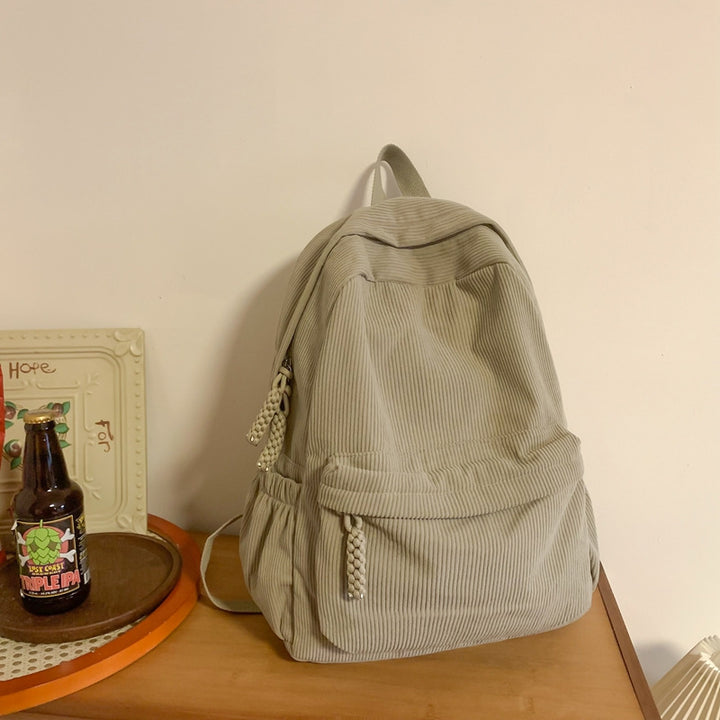 Cord Backpack with Versatile Compartments and Ergonomic Design Bowlift