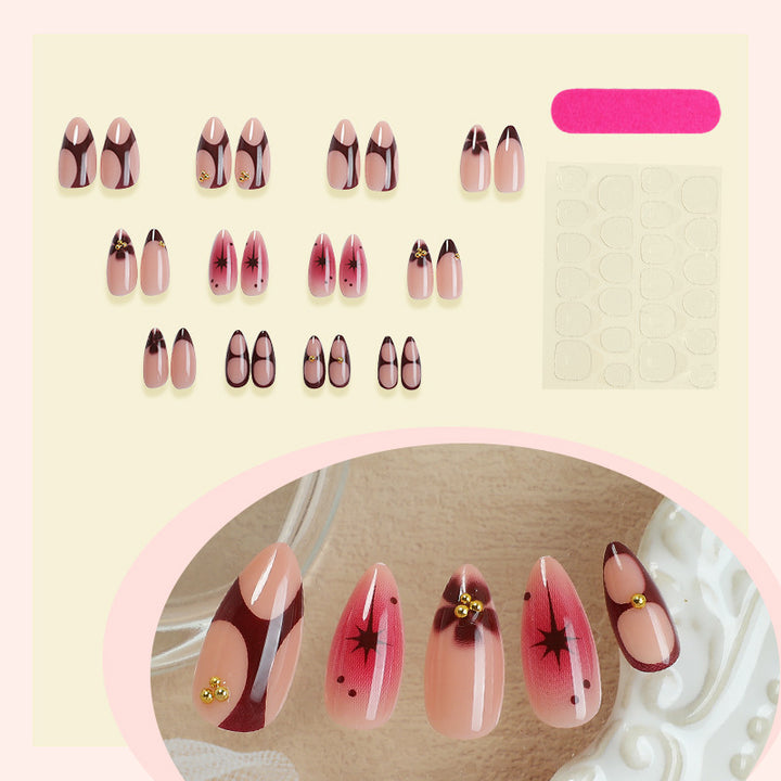 Artistic Press-On Nail Design Bowlift