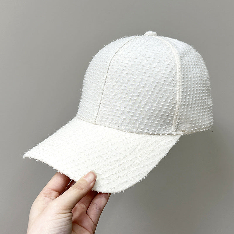 Women's Textured Fabric Baseball Cap Bowlift 1784083631