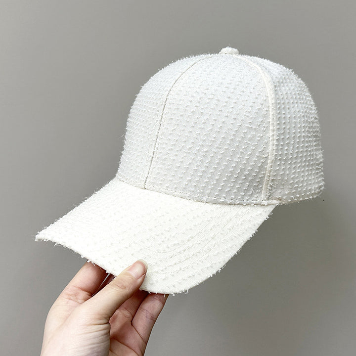 Women's Textured Fabric Baseball Cap Bowlift 1784083631