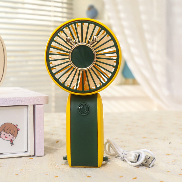 Ladies Portable Hand Fan in Cheerful Animal Design Bowlift