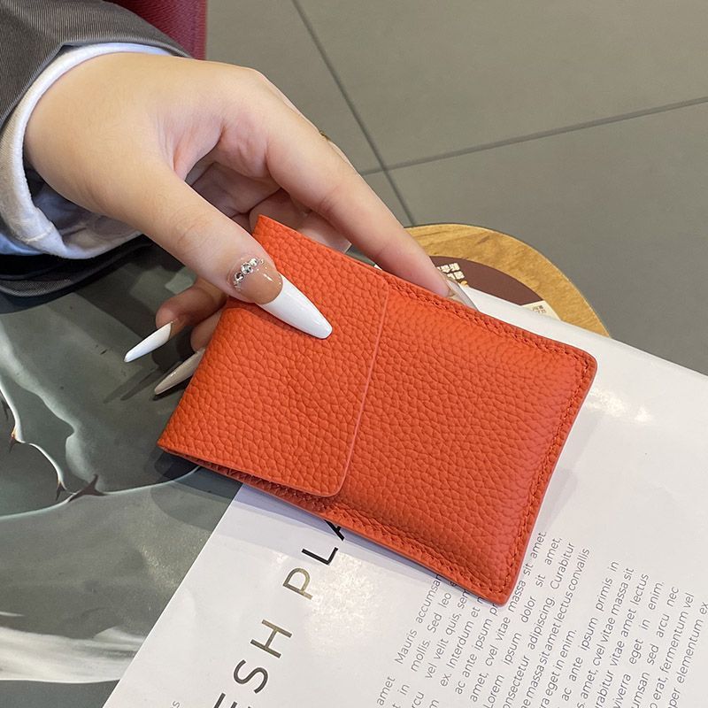 Premium Textured Leather Card Holder Bowlift