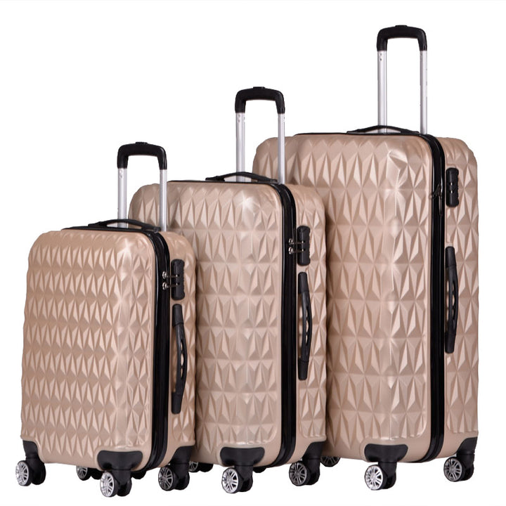 Unisex Textured Hard Shell Cabin Suitcase Bowlift