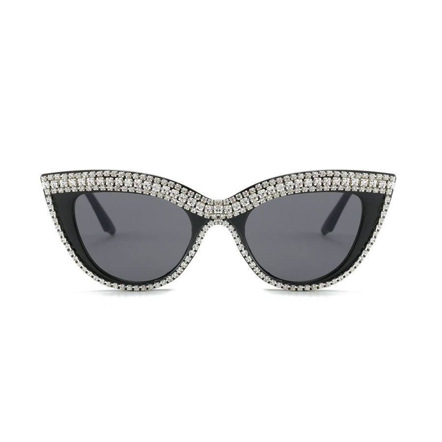 Statement Cat-Eye Sunglasses with Crystal Detailing Bowlift