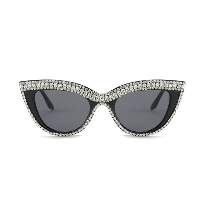 Statement Cat-Eye Sunglasses with Crystal Detailing Bowlift