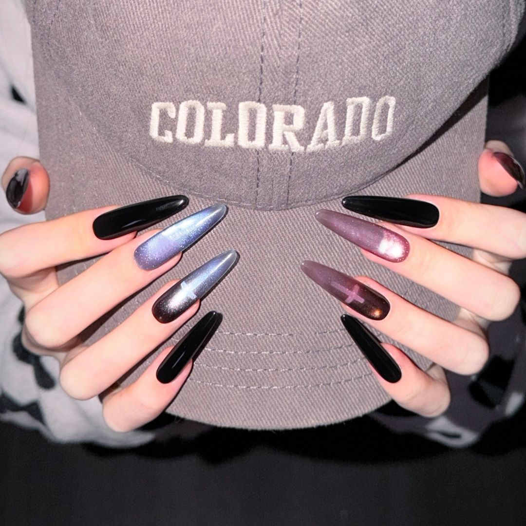 Artistic Long Stiletto Nail Enhancements Bowlift