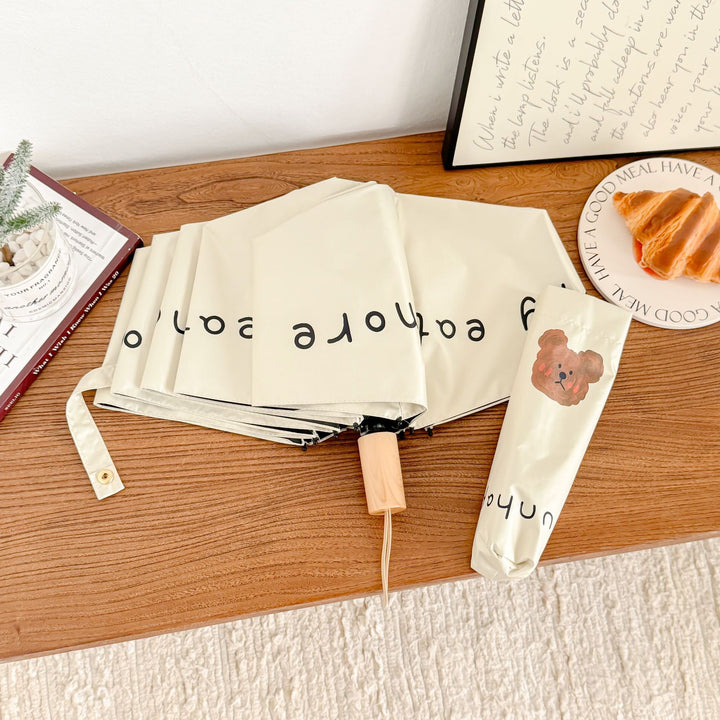 Women's foldable umbrella with cute bear motif Bowlift
