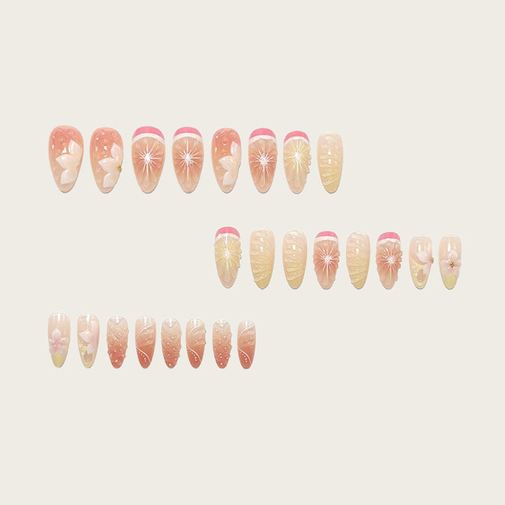 Artificial nails in spring floral and fruit design Bowlift