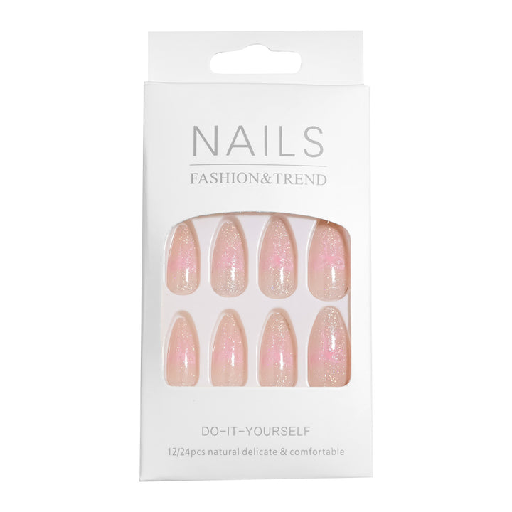 DIY Gradient Glitter Press-On Nails Bowlift