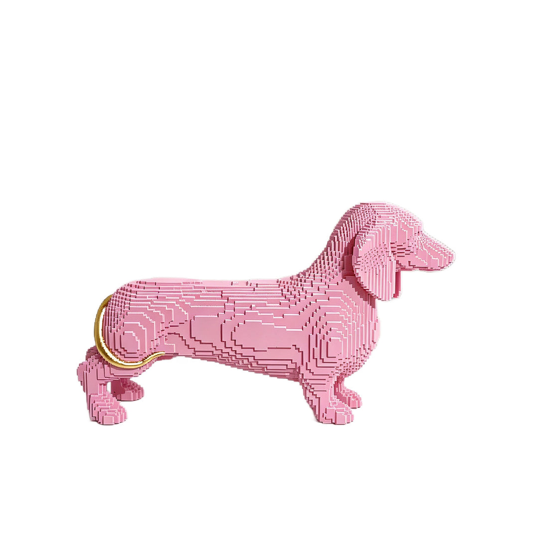 Playful decorative figure of a cute dachshund Bowlift