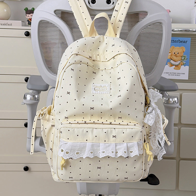 Charming Bow-Embellished Backpack