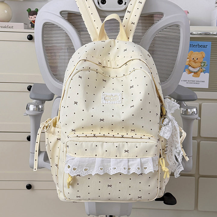 Charming Bow-Embellished Backpack