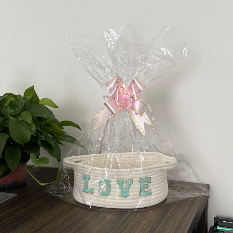 Women Decorative Storage Basket with Loving Inscription Bowlift