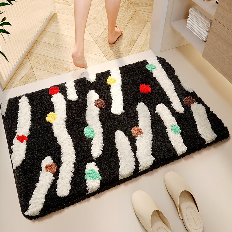 Decorative Plush Bath Mat Bowlift