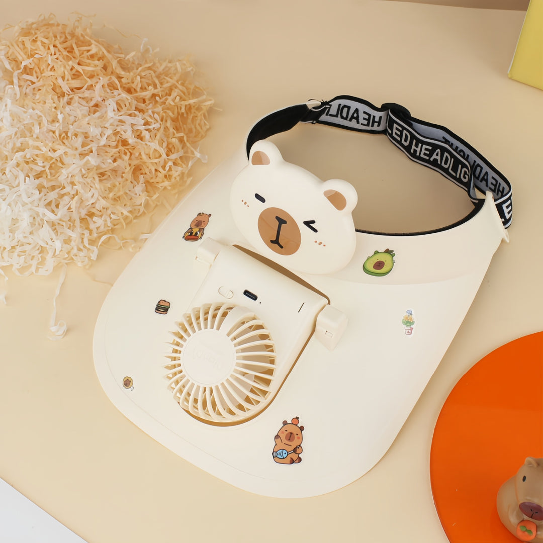 Women's Portable Handheld Fan with Panda Design Bowlift