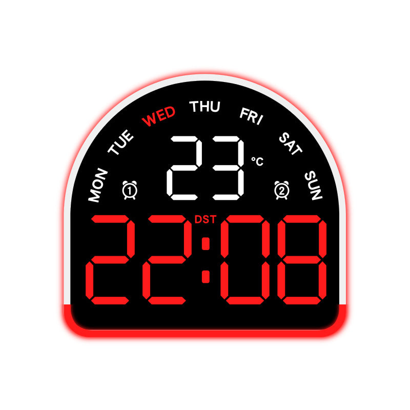 Digital alarm clock with temperature and day of the week display Bowlift