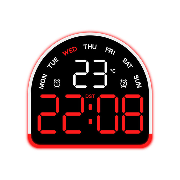 Digital alarm clock with temperature and day of the week display Bowlift