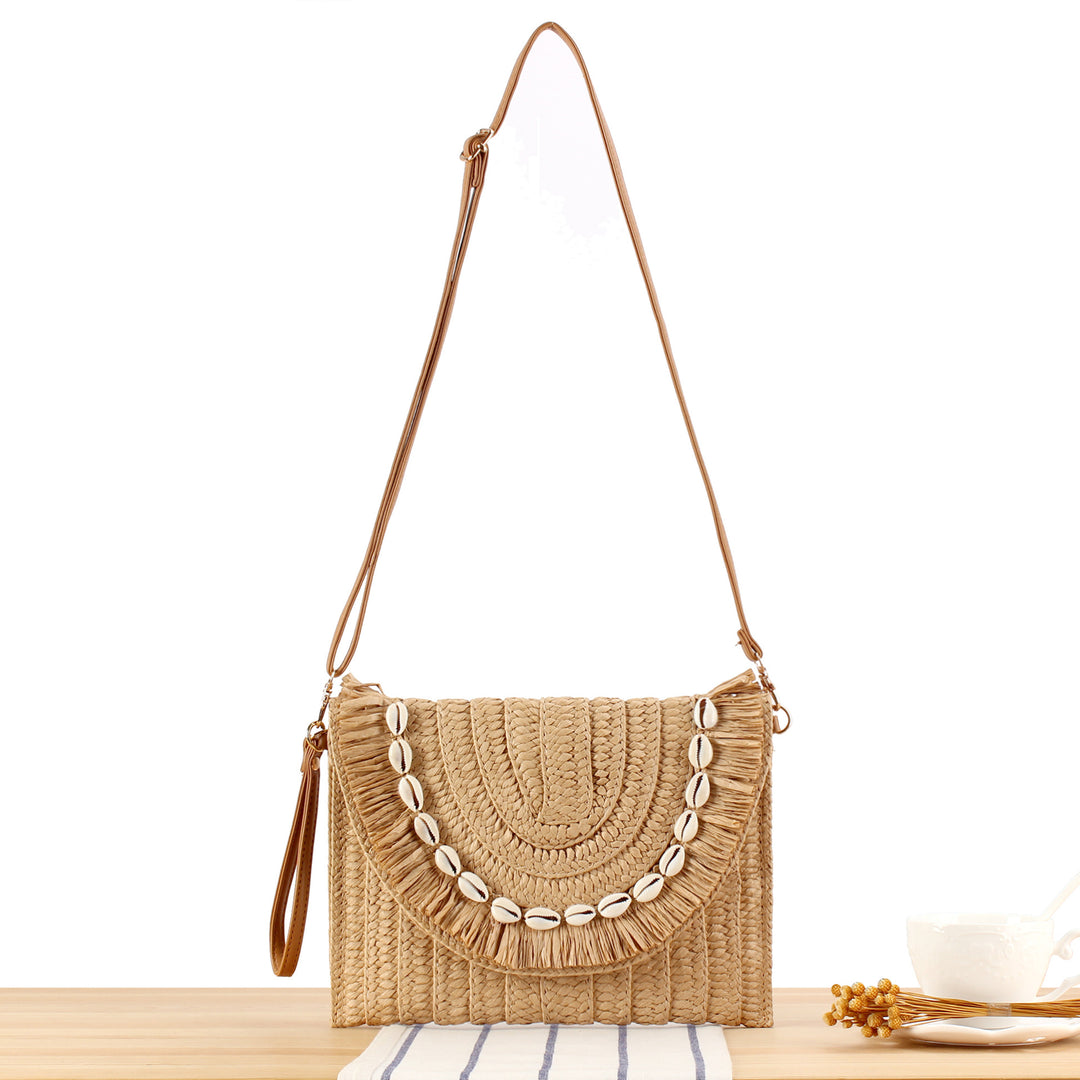Stylish handbag with fringed shell decoration Bowlift