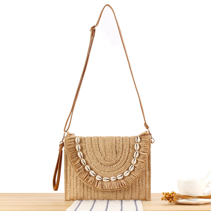 Stylish handbag with fringed shell decoration Bowlift