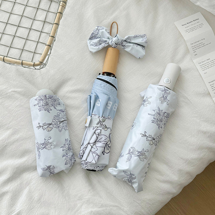Women's compact umbrella with floral design Bowlift