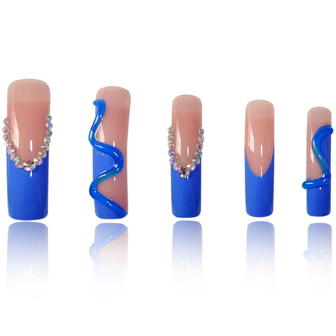 Glamorous 3D Long Stiletto Press-On Nails Bowlift