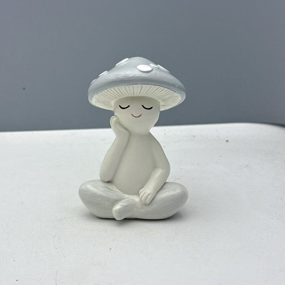 Decorative figure of a meditating mushroom Bowlift