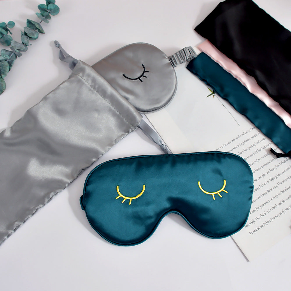 Unisex nan silky-soft eye mask with ergonomic contour and adjustable elastic band Bowlift