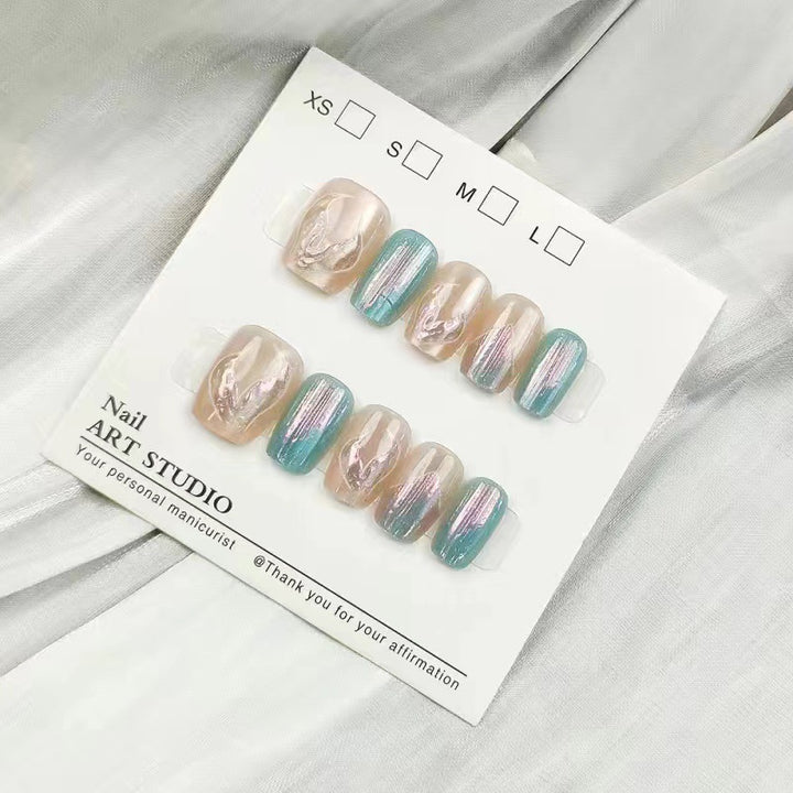 Artificial nails with Elegant Ombre Design Bowlift