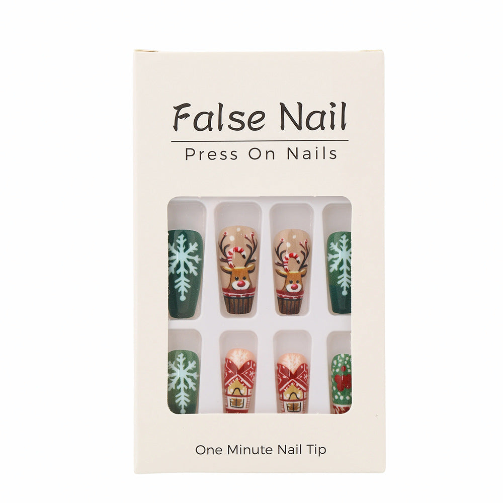 Artificial Nails Set with Festive Christmas Designs Bowlift