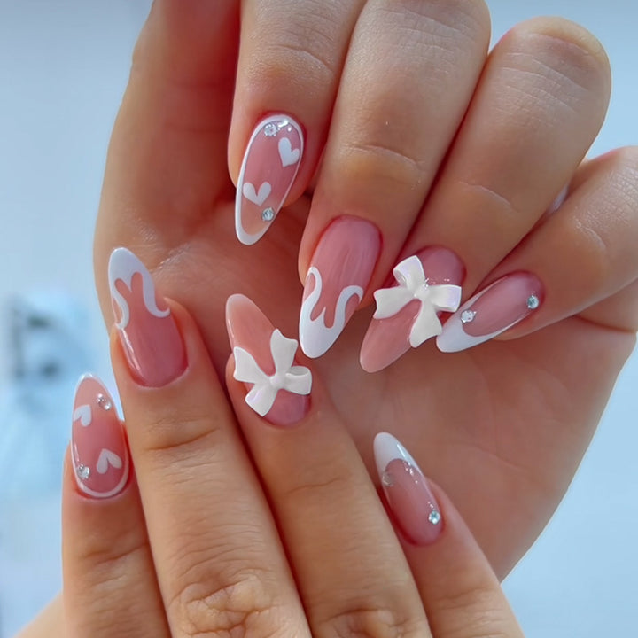 Heart-Inspired 3D Nail Art Design Bowlift
