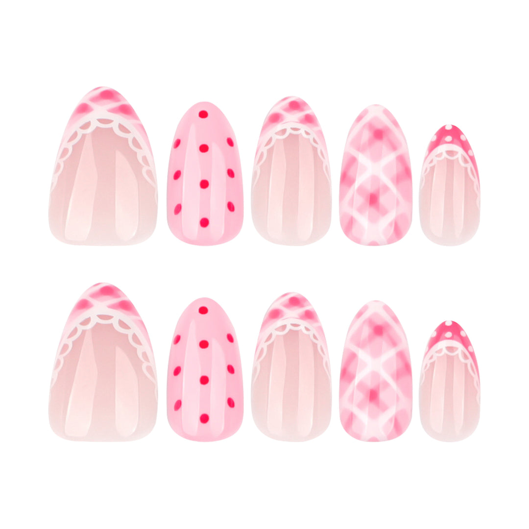 Artistic nail extensions with elegant patterns Bowlift