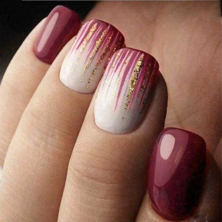 Elegant Glossy Nail Art Press-On Extensions Bowlift