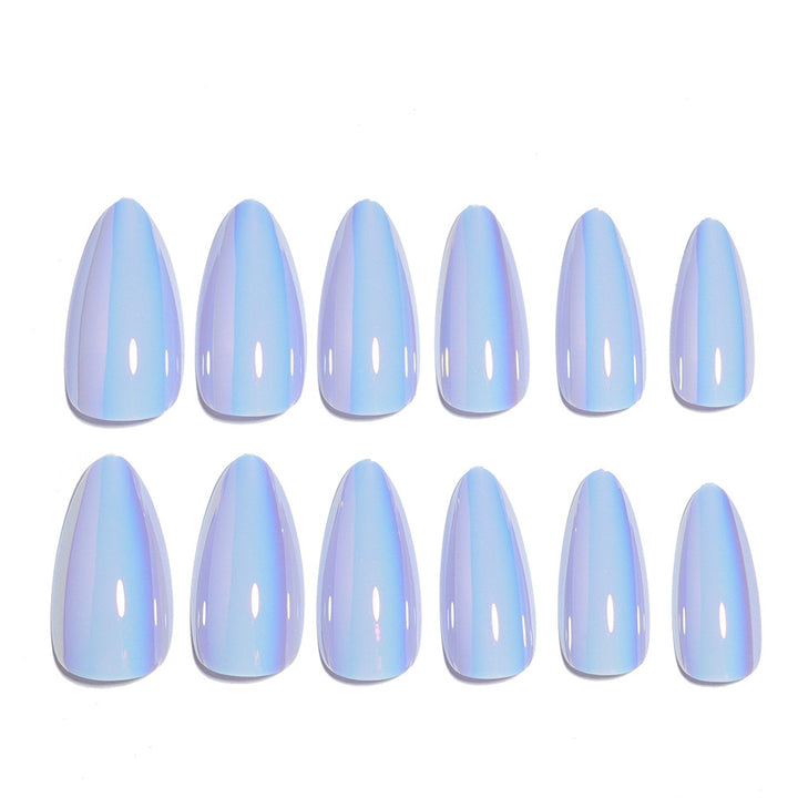Elegant Glossy Almond-Shaped Press-On Nails Bowlift