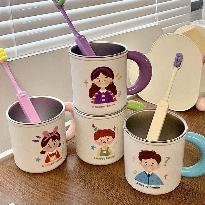 Stainless steel mug with funny family motif Bowlift