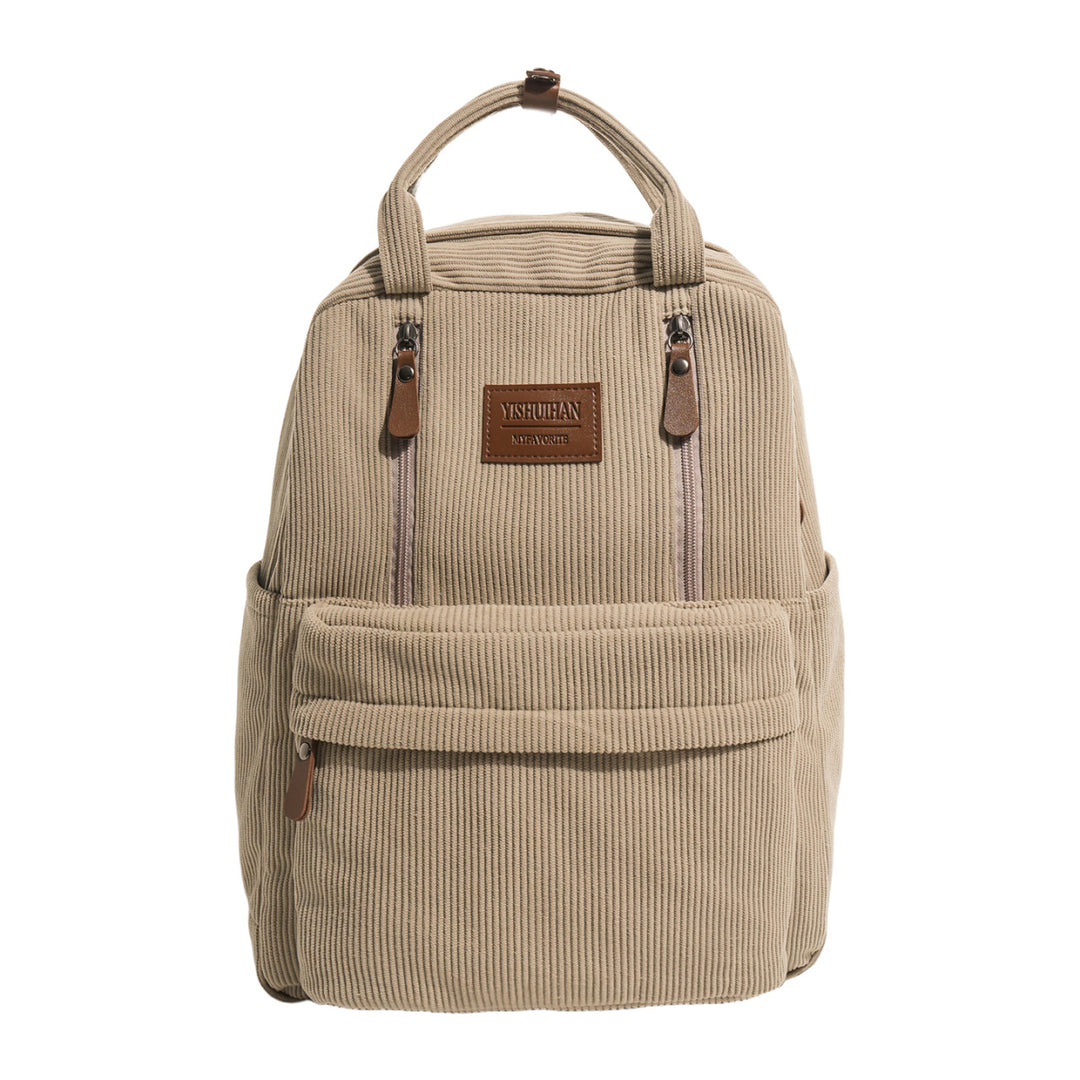 Corduroy Textured School Backpack Bowlift