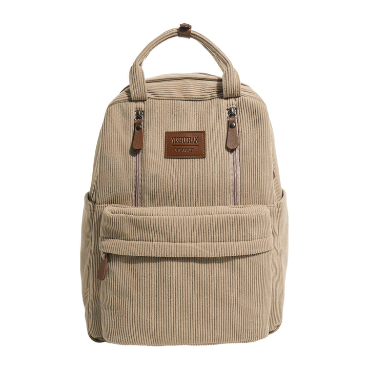 Corduroy Textured School Backpack Bowlift