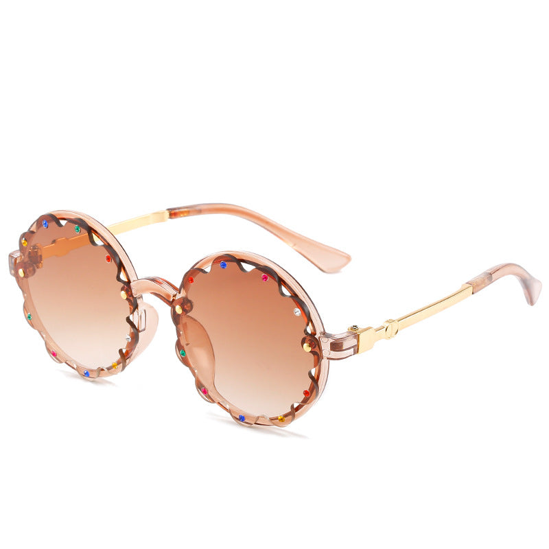 Stylish Decorative Round Frame Sunglasses Bowlift