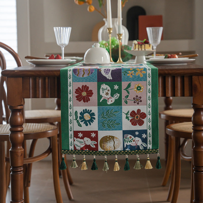 Decorative Tasseled Table Runner