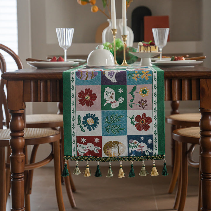 Decorative Tasseled Table Runner