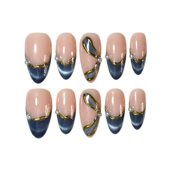 Elegant Press-On Nail Set Bowlift