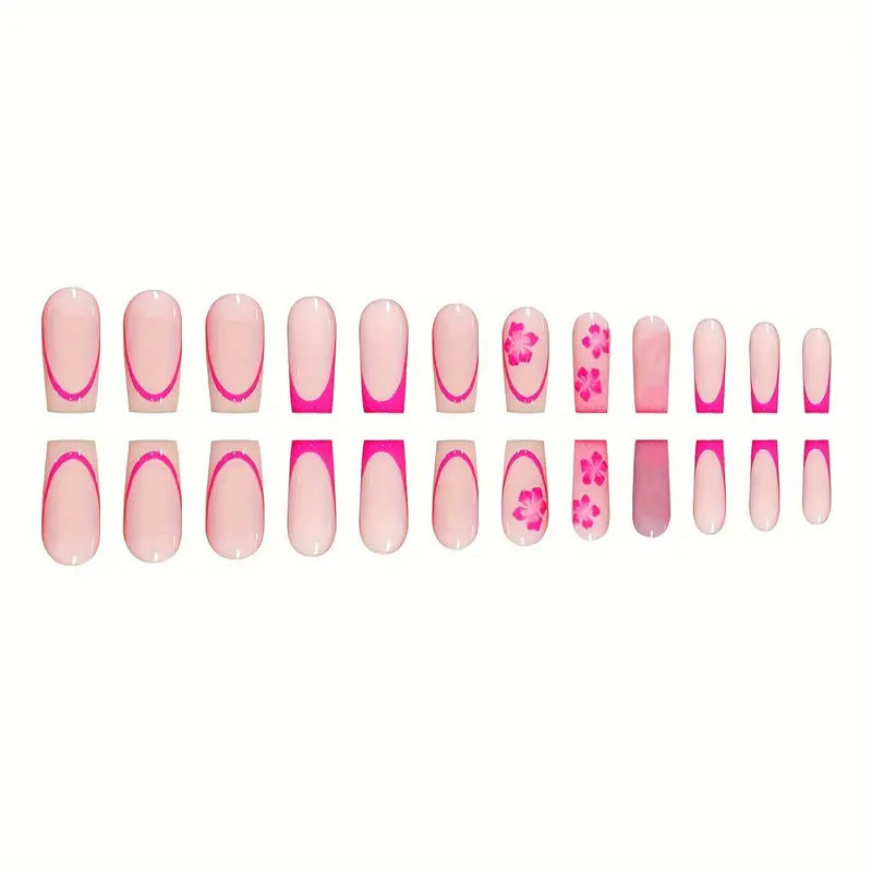 Artistic Floral Design Press-On Nails Bowlift 1787368885