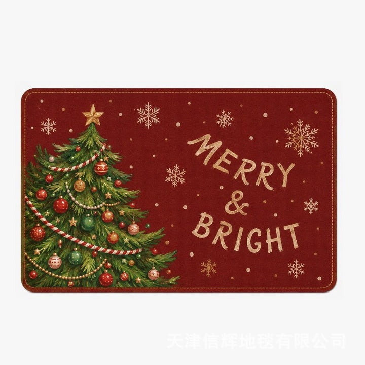 Festive Christmas-Themed Door Mat Bowlift