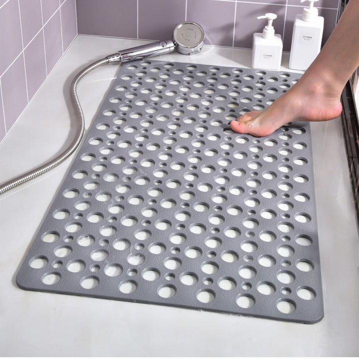 Drainage Bath Mat with Perforated Anti-Slip Surface Bowlift
