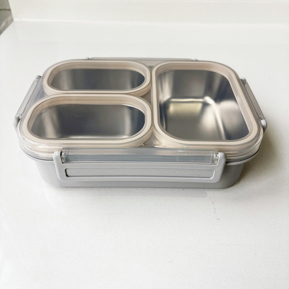 Three-Compartment Stainless Steel Bento Lunchbox Bowlift