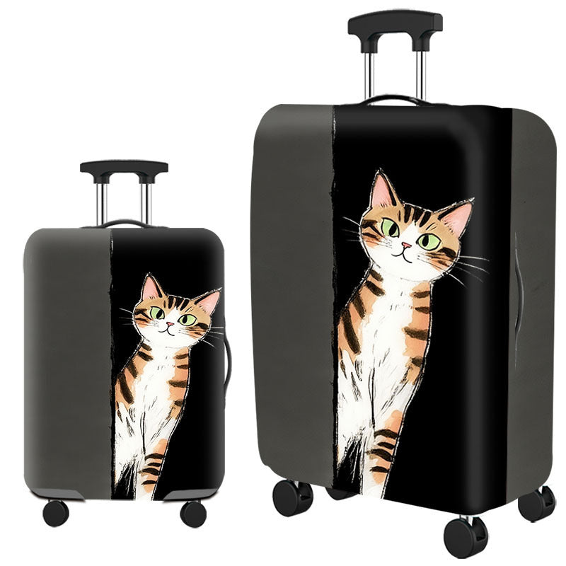 Tropical Leaf Print Hard Shell Luggage Bowlift