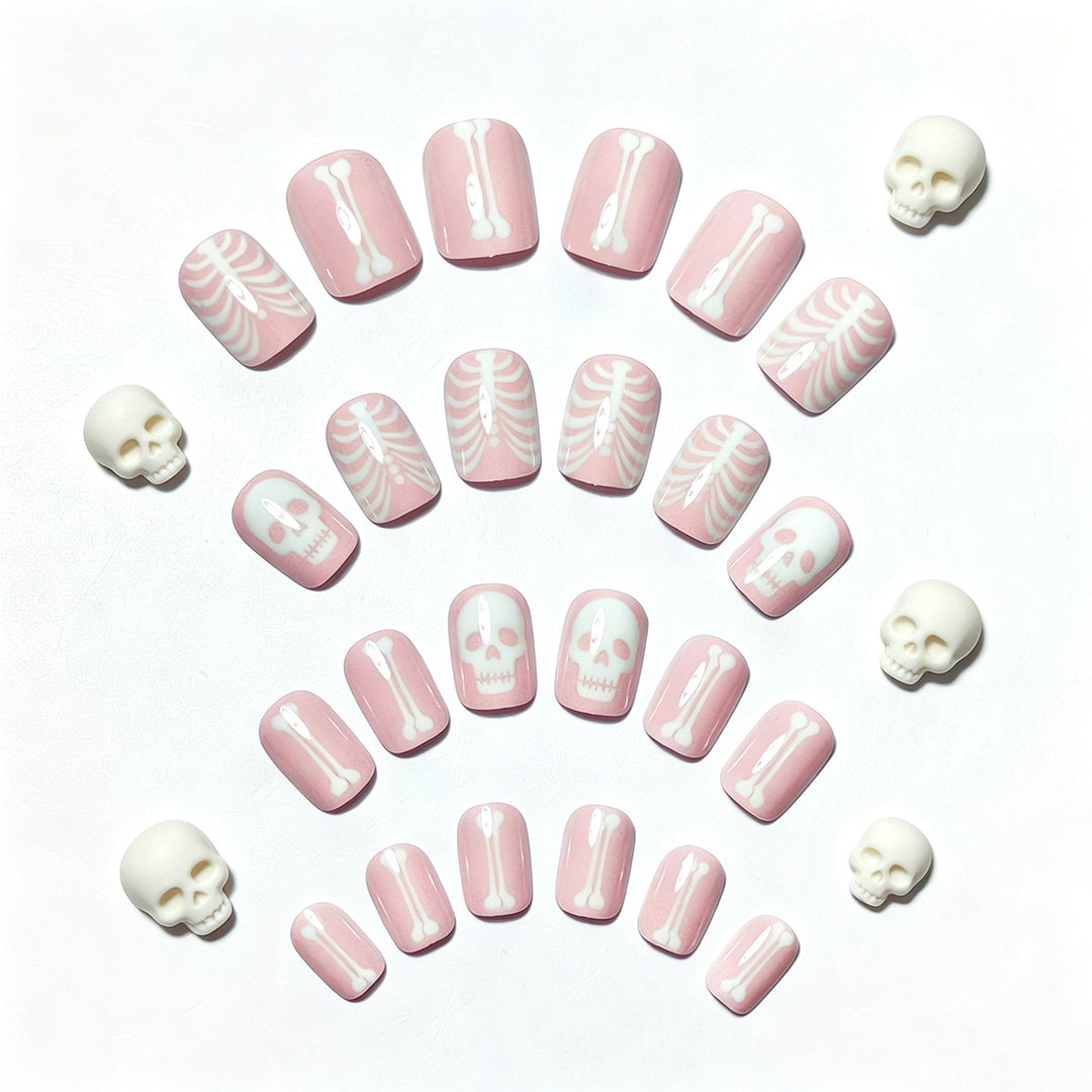 Creative artificial nails with bone motif Bowlift