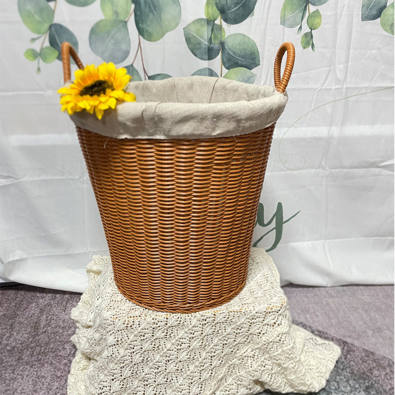 Woven Storage Basket with Cotton Lining Bowlift