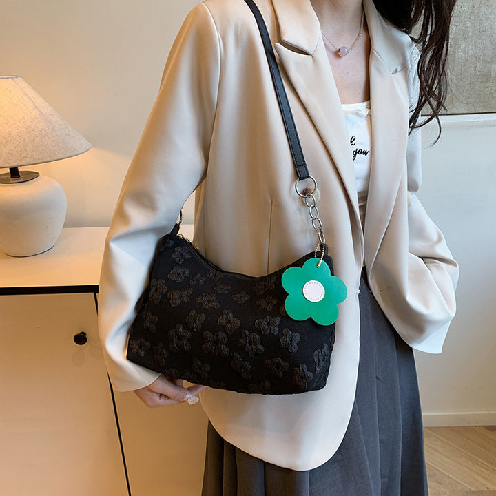 WoStylish Hobo Handbag with Floral Charm Bowlift