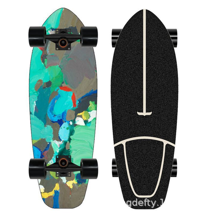 Artistic Lion Design Skateboard Bowlift