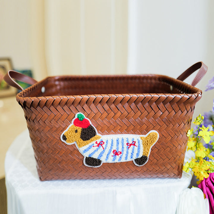 Playful storage basket with animal pattern Bowlift